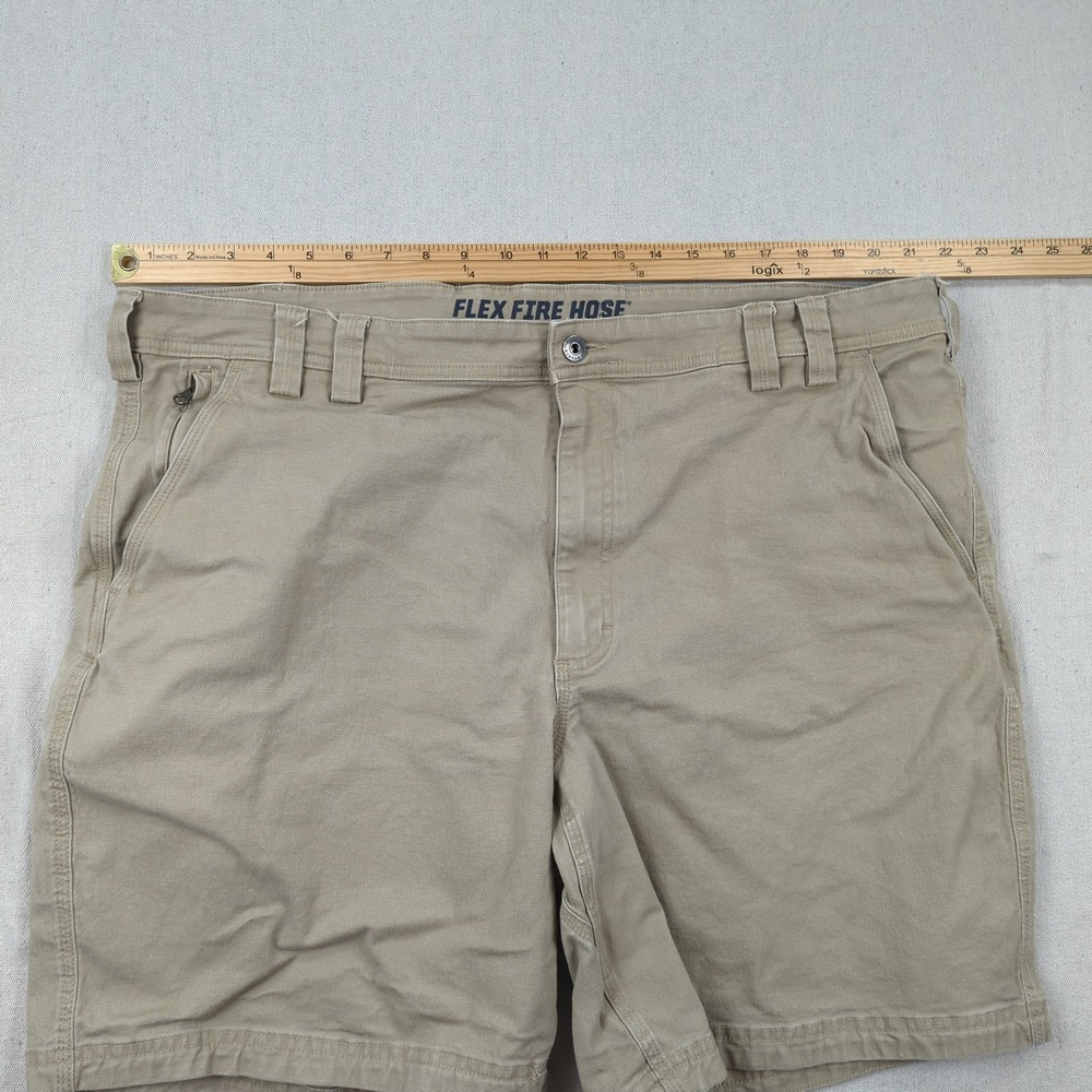 Duluth Trading Shorts Mens 44 Khaki Flex Fire Hose Relaxed